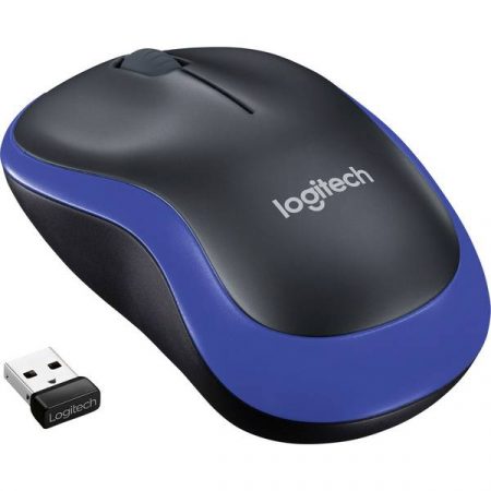 Logitech M185 Mouse wireless Senza fili (radio) Ottico Blu 3 Tasti 1000 dpi