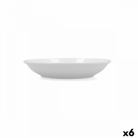 Piatto Fondo Bidasoa Glacial Coupe Ceramica Bianco (21 cm) (Pack 6x)