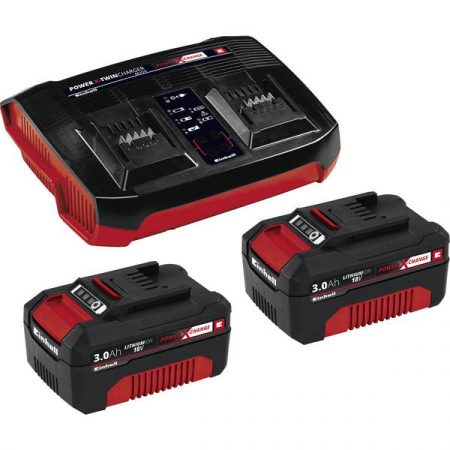 Einhell Power X-Change 2x 3Ah & Twincharger Kit 4512083 Batteria dellutensile e caricabatterie 18 V 3 Ah Li-Ion