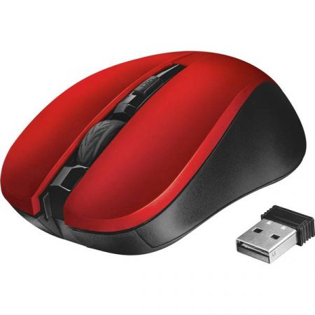 Trust Mydo Silent Click Mouse wireless Senza fili (radio) Ottico Rosso 4 Tasti 1800 dpi