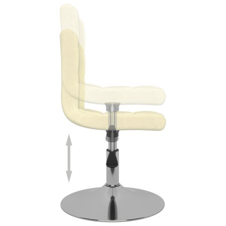 3087460  Swivel Dining Chairs 6 pcs Cream Fabric (334211×3)
