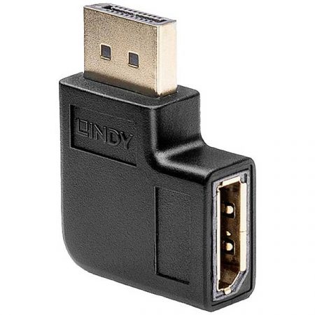 LINDY 41333 DisplayPort Adattatore [1x Presa DisplayPort - 1x Spina DisplayPort] Nero