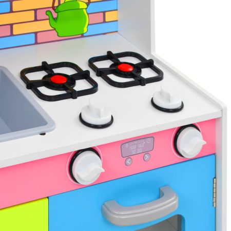 Cucina Giocattolo per Bambini in MDF 80x30x85 cm Multicolore