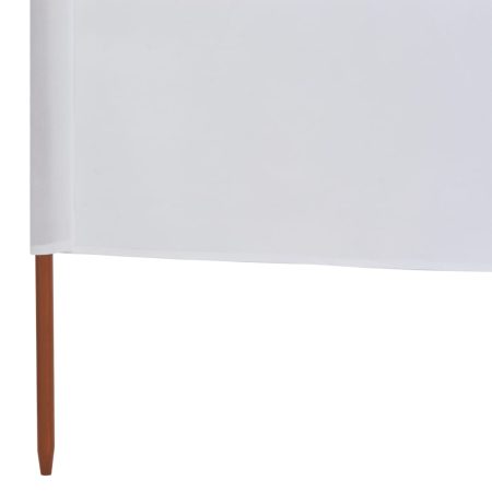 Paravento a 9 Pannelli in Tessuto 1200x80 cm Bianco Sabbia