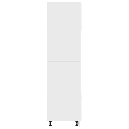 Armadio per Microonde Bianco 60x57x207 cm in Legno Multistrato