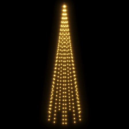 Albero di Natale Pennone Bianco Caldo 310 LED 300 cm