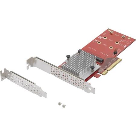 Renkforce Scheda PCI Express x8 per M.2 SSD [2x Presa M M.2 Key - 1x PCIe 3.0 x8]