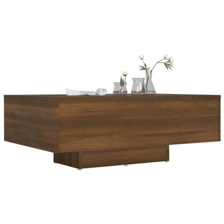 Tavolino da Salotto Rovere Marrone 85x55x31cm Legno Multistrato