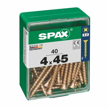 Scatola a viti SPAX Vite per legno Testa piatta (4 x 45 mm) (4