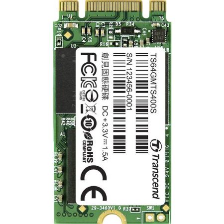 Transcend 400S 64 GB Memoria SSD interna SATA M.2 2242 M.2 SATA 6 Gb/s Dettaglio TS64GMTS400S