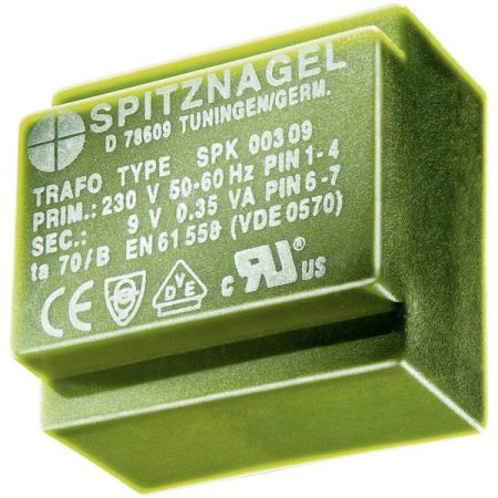 Spitznagel SPK 0031515 Trasformatore per PCB 1 x 230 V 2 x 15 V/AC 0.35 VA 12 mA