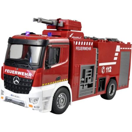 Amewi 22503 Mercedes Benz Feuerwehr-Löschfahrzeug - Lizenzfahrzeug 1:18 Camion modello 100% RtR incl. Batteria e cavo di
