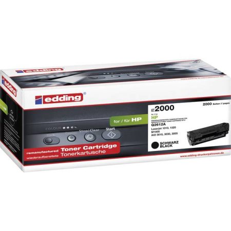 Edding EDD-2000 Cassetta Toner sostituisce HP 12A Nero 2000 pagine Compatibile Toner