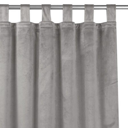 Tenda  VILA colore grigio stile classico bretelle per tende 10 cm velluto 135x245 homede