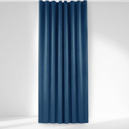 Tenda  VILA colore indigo stile classico nastro aggrappa tende wawe trasparente 7 cm velluto 135x225 homede