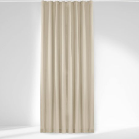 Tenda  CARMENA colore cremoso stile classico nastro aggrappa tende wawe trasparente 7 cm treccia 450x300 homede
