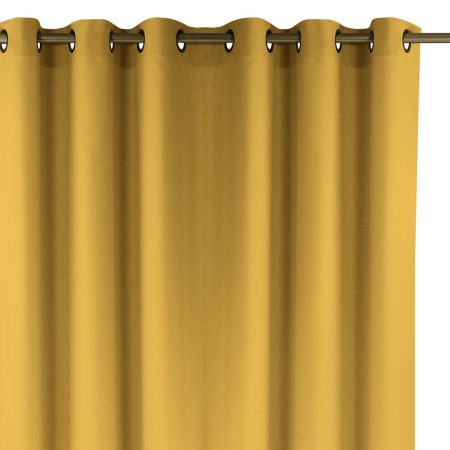 Tenda  CARMENA colore  senape stile classico giallo occhielli di metallo d'oro treccia 220x245 homede