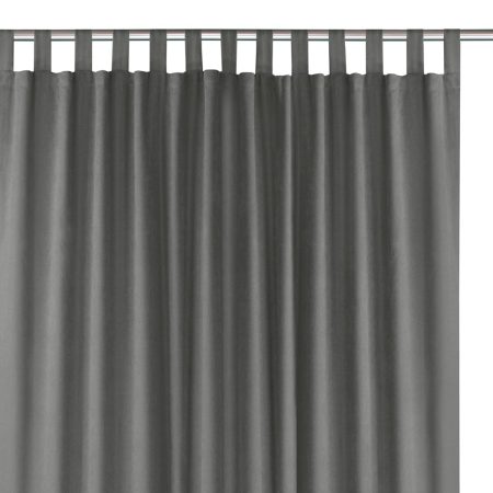 Tenda  MILANA colore grigio stile classico bretelle per tende 10 cm ciniglia 220x300 homede