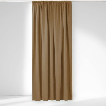 Tenda  MILANA colore marrone chiaro stile classico tubo infila tende 5cm ciniglia 140x270 homede