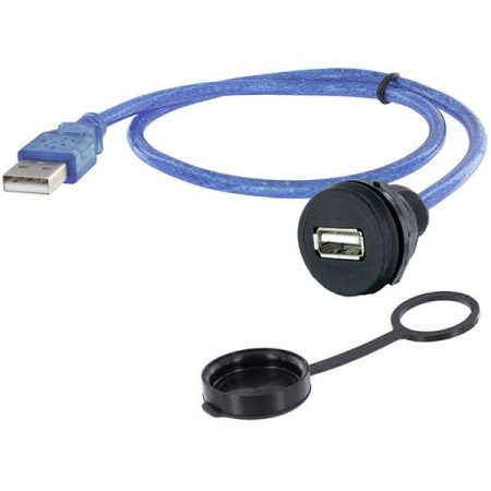 USB 2.0 tipo A Presa con telaio di montaggio 1310-1018-02 M22 1310-1018-02 encitech Contenuto: 1 pz.