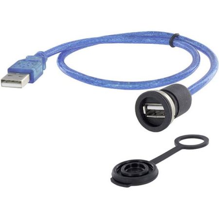 USB 2.0 tipo A Presa con telaio di montaggio M16 1310-1002-02 encitech Contenuto: 1 pz.