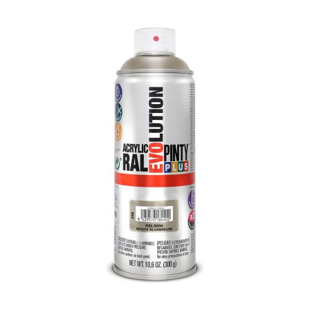 Vernice spray Pintyplus Evolution RAL 9006 400 ml White Aluminium Made in Italy Global Shipping