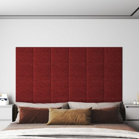 Pannelli Murali 12 pz Rosso Vino 30x30 cm in Tessuto 1