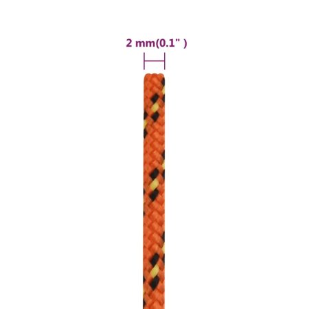 Corda Nautica Arancione 2 mm 25 m in Polipropilene
