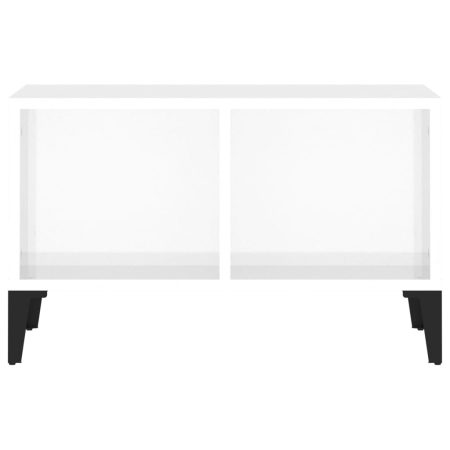 Tavolino Salotto Bianco Lucido 60x50x36
