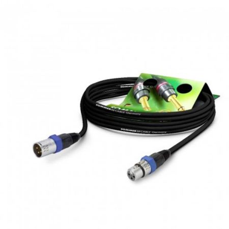 XLR Cavo Sommer Cable GA1B-0250-SW-BL [1x Presa XLR 3 poli - 1x Spina XLR 3 poli] 2.50 m Nero