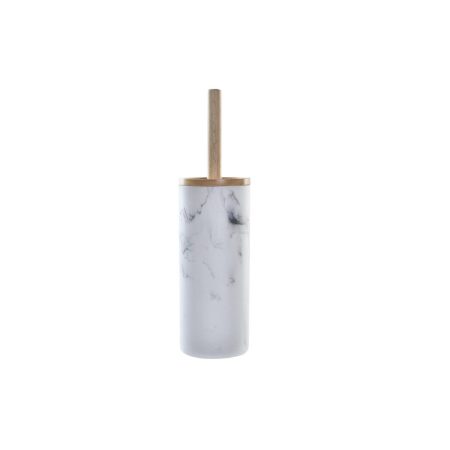Scopino per il Bagno DKD Home Decor Bianco Naturale Metallo Resina Caucciù Marmo Scandi 30 x 40 cm 10