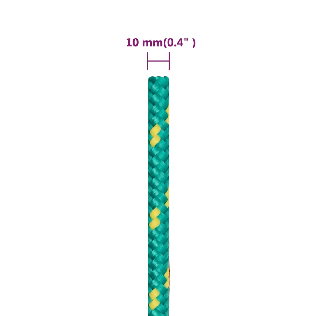 Corda Nautica Verde 10 mm 25 m in Polipropilene