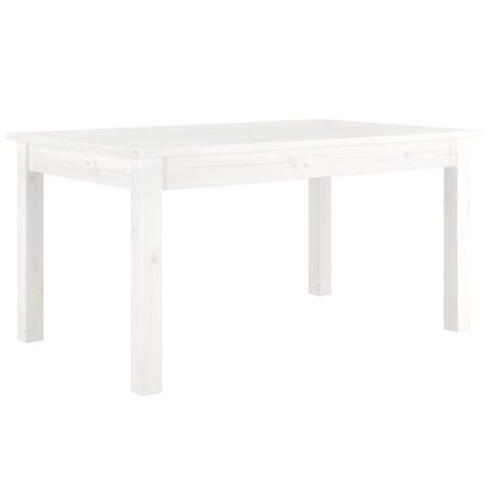 Tavolino da Salotto Bianco 80x50x40 cm Legno Massello di Pino