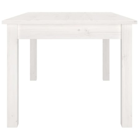 Tavolino da Salotto Bianco 80x50x40 cm Legno Massello di Pino