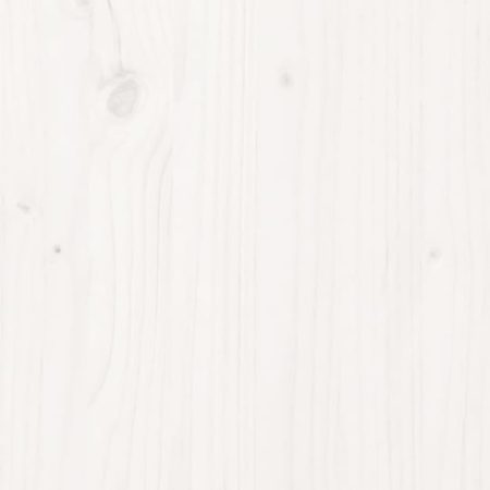 Tavolo Consolle Bianco 110x40x80 cm in Legno Massello di Pino