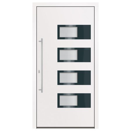 Porta Ingresso Bianca 110x210 cm in Alluminio e PVC
