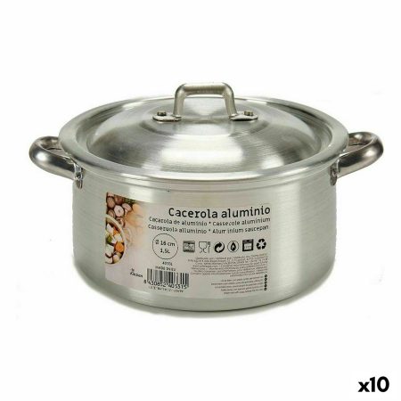 Casseruola con coperchio Argentato Alluminio 1