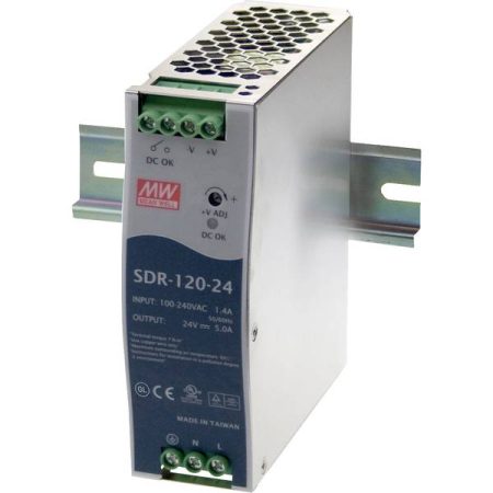 Mean Well SDR-120-24 Alimentatore per guida DIN 24 V/DC 5 A 120 W Num. uscite:1 x Contenuto 1 pz.