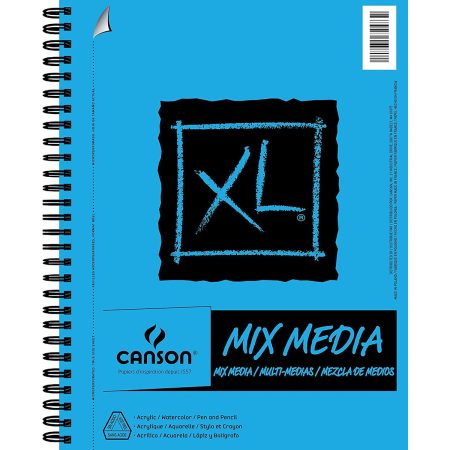Blocco da disegno Canson XL Mix Media Bianco A4 Carta 5 Unità 30 Fogli 300 g/m²