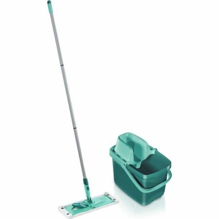 Mop with Bucket Leifheit Combi Clean M Verde Metallo Plastica Made in Italy Global Shipping