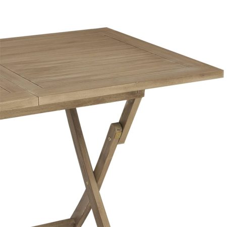Tavolo da Giardino Pieghevole Grigio120x70x75 cm Massello Teak