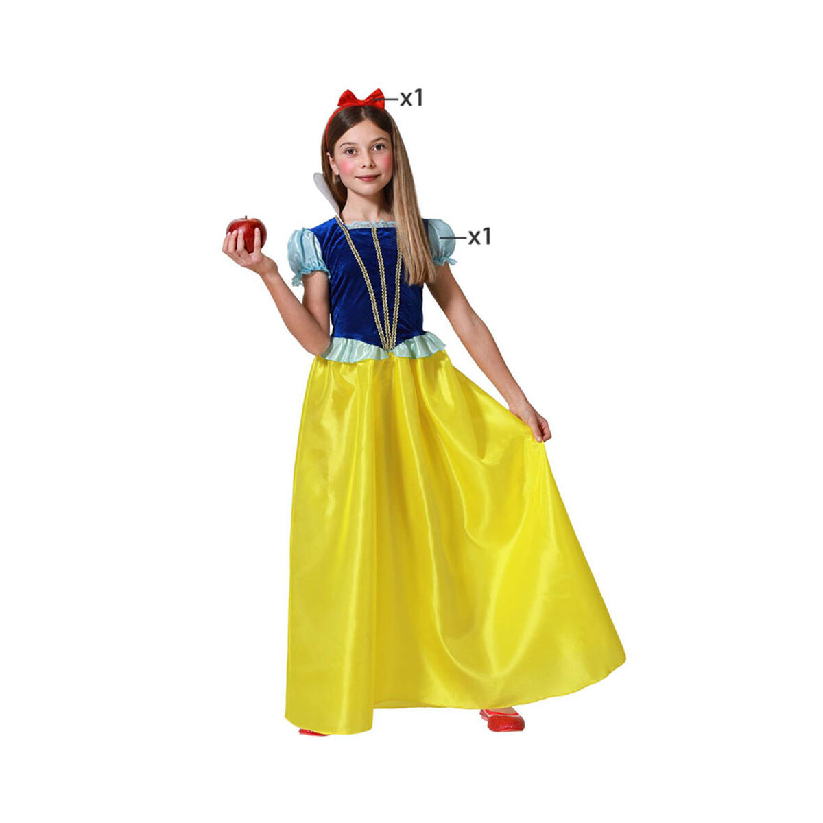 atosa costume biancaneve bambina 7/9 anni 23706