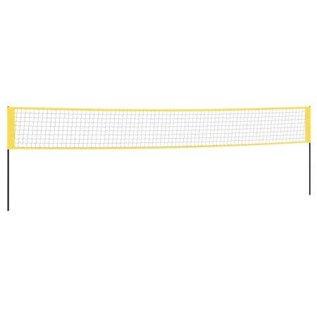 Rete da Badminton Gialla e Nera 600x155 cm Tessuto PE