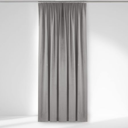 Tenda  VILA colore grigio stile classico tubo infila tende 5cm velluto 530x225 homede