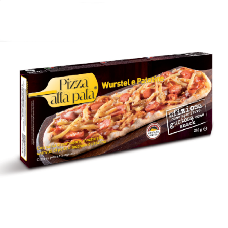 Pizza alla pala wurstel e patatine Svila 240g (Prodotto Surgelato)