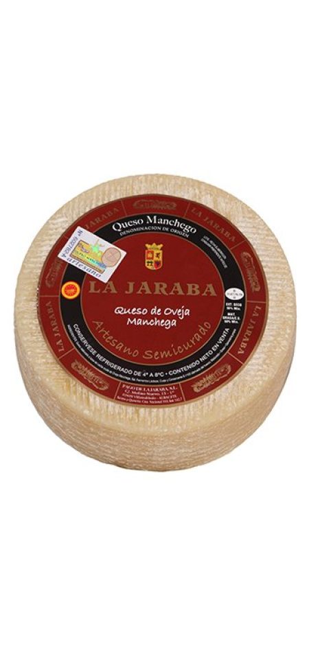 Queso Manchego Artesano D.O. Semicurado La Jaraba 2Kg.