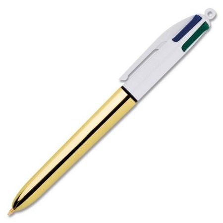 Penna Bic Bianco Dorato (12 Pezzi)