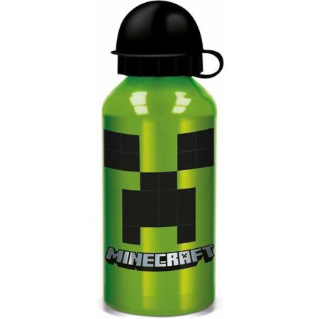 Bottiglia Minecraft Creeper Green 400 ml Silicone Alluminio