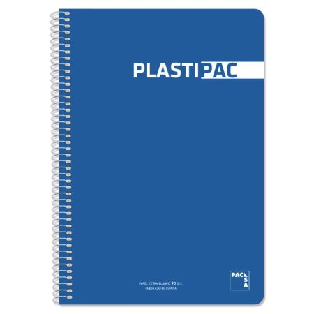 Quaderno Pacsa Plastipac Azzurro Blu scuro Din A4 5 Pezzi 80 Pagine