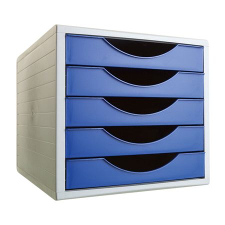 Classificatore modulare Archivo 2000 ArchivoTec Serie 4000 5 cassetti Din A4 Azzurro 34 x 27 x 26 cm